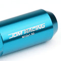 Set of 20 M12X1.5 90mm Tall Sky Blue Aluminum Spiked Lug Nuts + Adapter