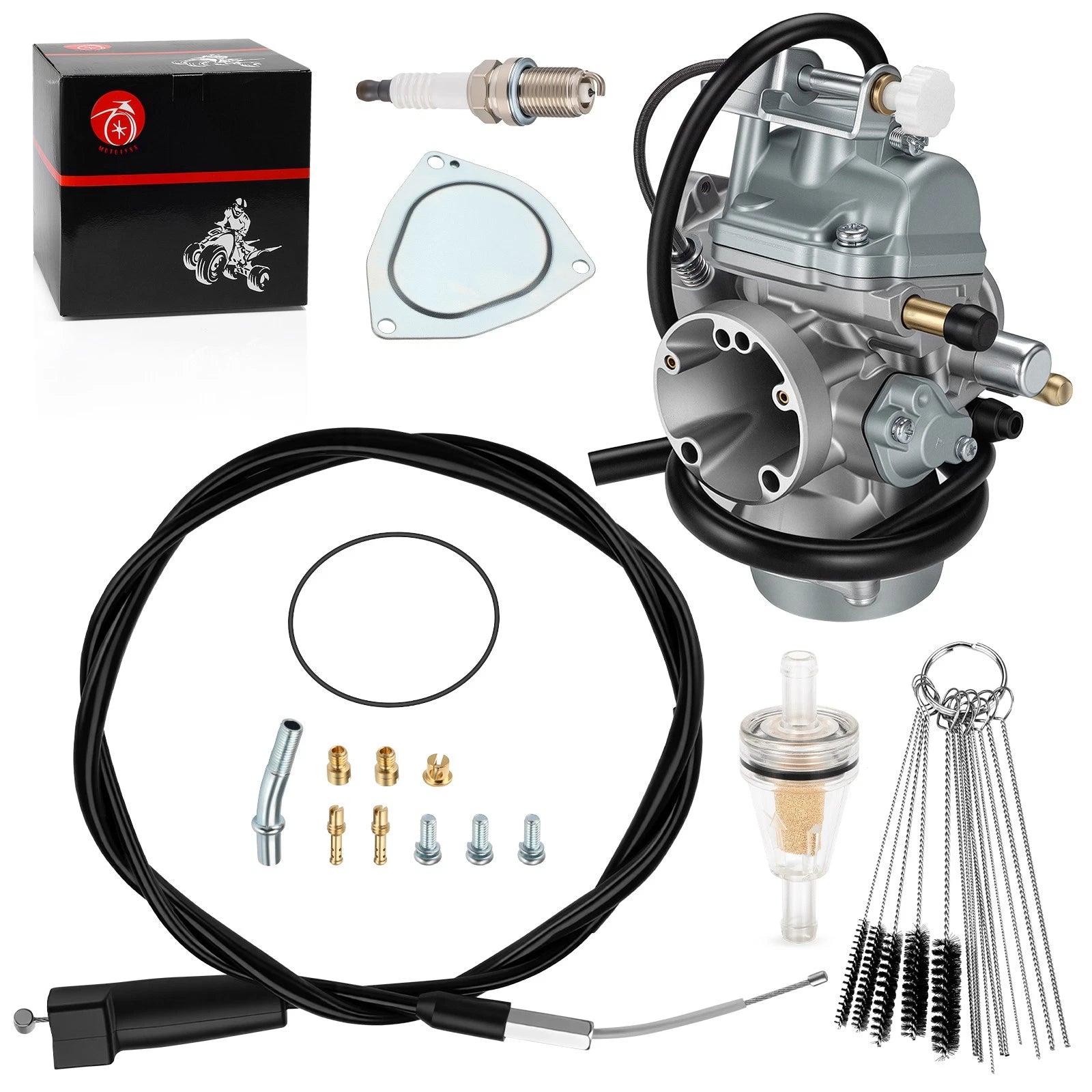 Carburetor & Throttle Cable for Suzuki Ozark 250 LT-F250 (2002–2007)