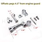 Chrome Footrest Foot Peg Mounting Kits for Harley-Davidson (w/1 1/4" Bars)
