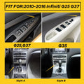 Set of Carbon Fiber Interior Trim Covers for Infiniti G37 Sedan (2010–2013)