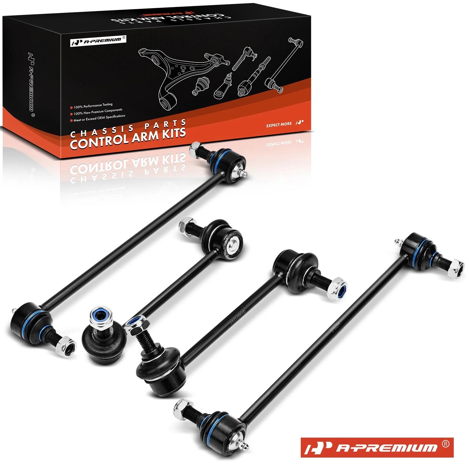Set of 4 Sway Bar Links with Ball Joint for Honda Pilot (2006–2008)
