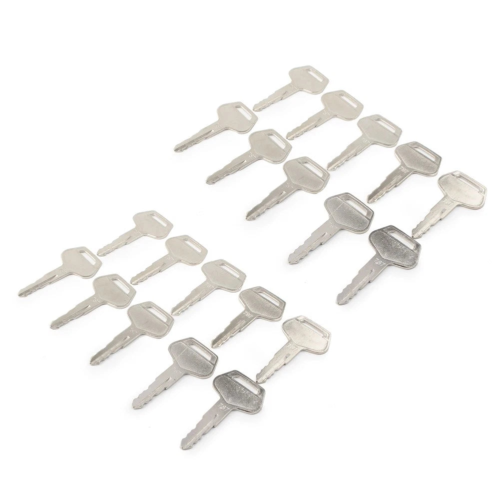 20pcs Ignition Keys Kit for Komatsu Excavator Dozer Loader (#787, #TR261434)