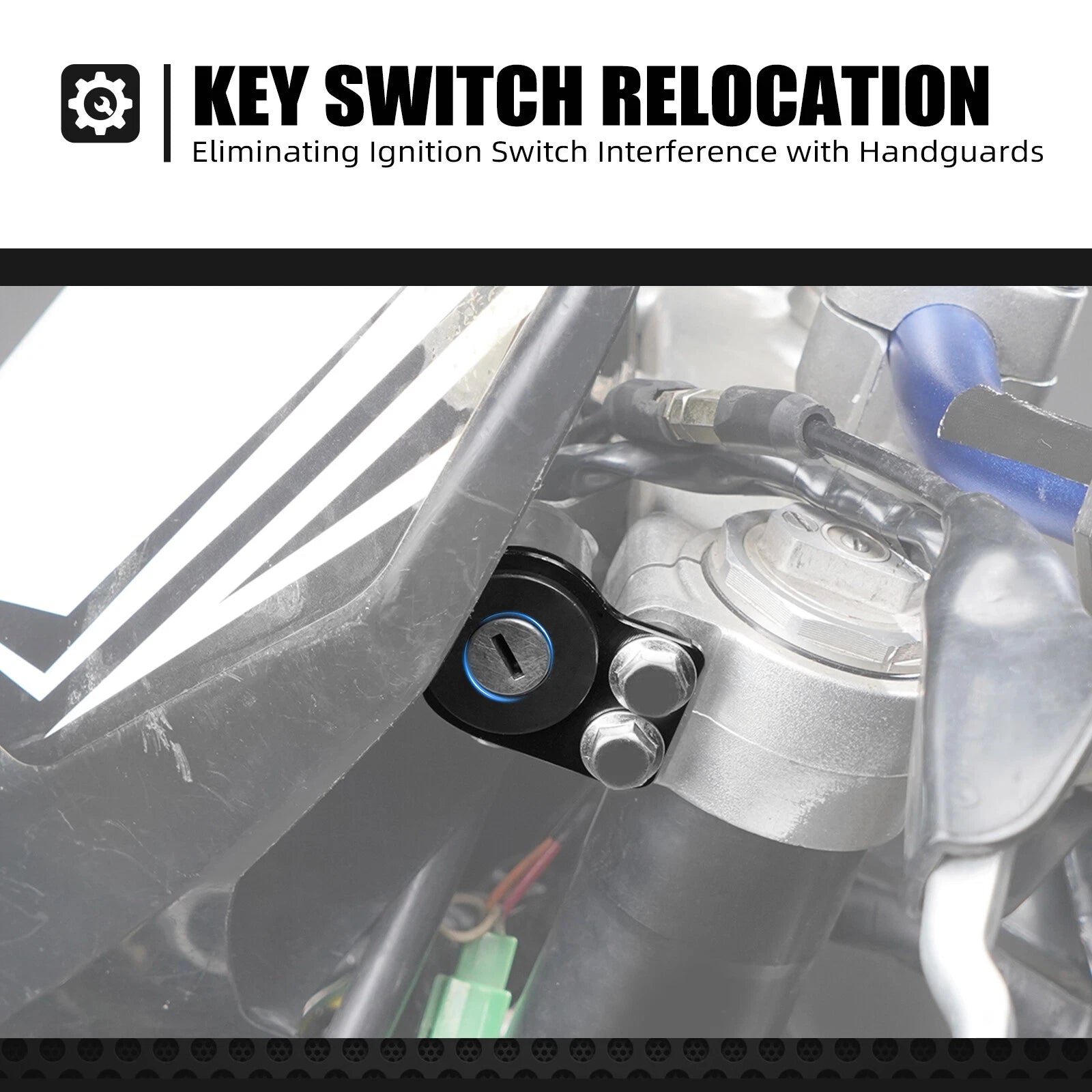 NICECNC Key Ignition Switch Relocation Bracket for Suzuki DRZ400SM (2005–2024)