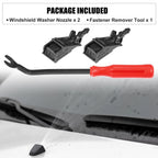 3pcs Front Windshield Washer Nozzle Kit 6E0955985 for Volkswagen Jetta (1999–2012)