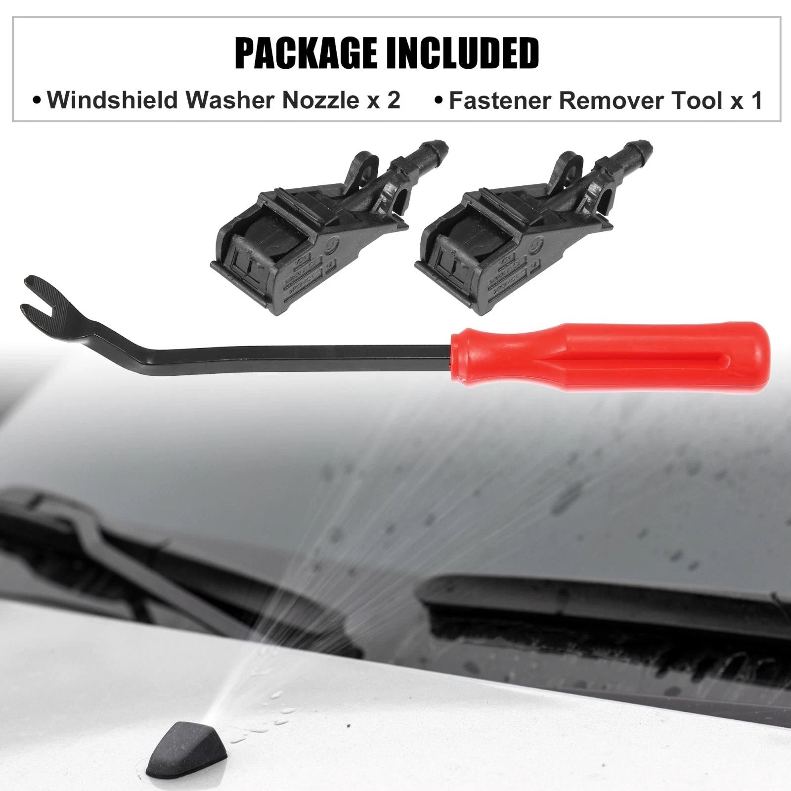 3pcs Front Windshield Washer Nozzle Kit 6E0955985 for Volkswagen Jetta (1999–2012)