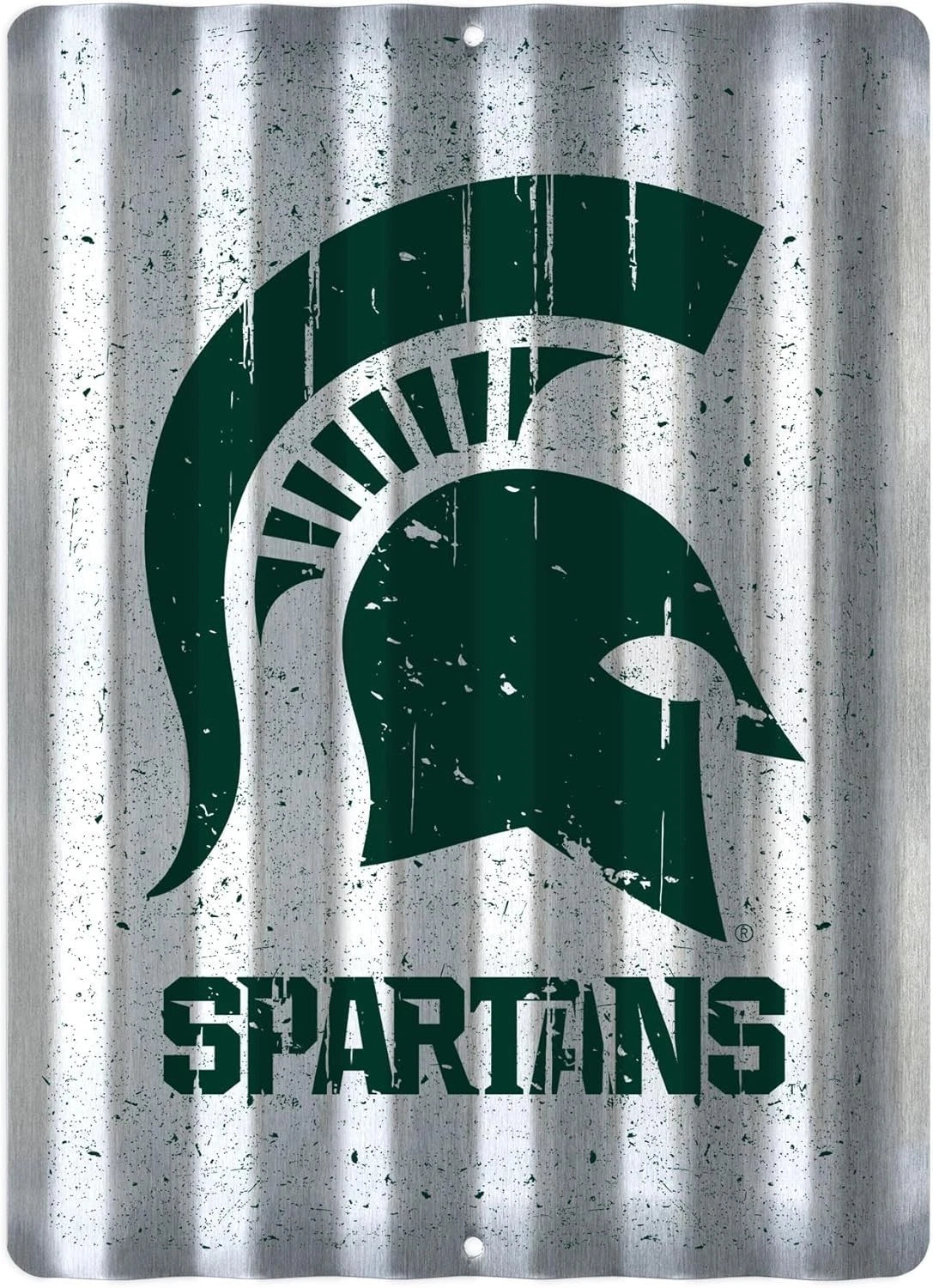 Corrugated Metal Sign for Michigan State Spartans (12" x 18")