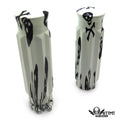 1" White Skull Pirate Handlebar Grips for Harley Honda