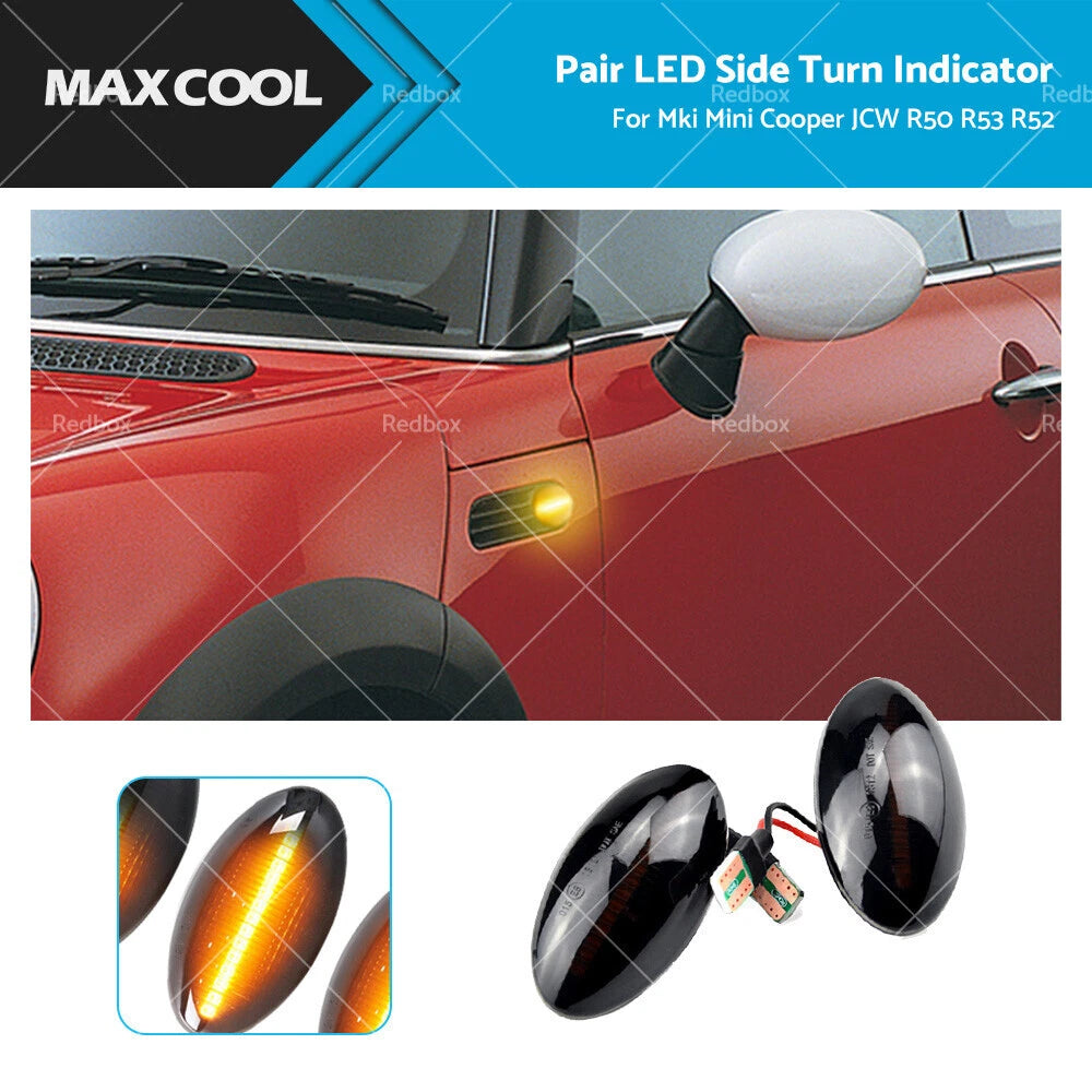 2X LED Side Indicator Turn Signal Light for Mini Cooper R50 R53