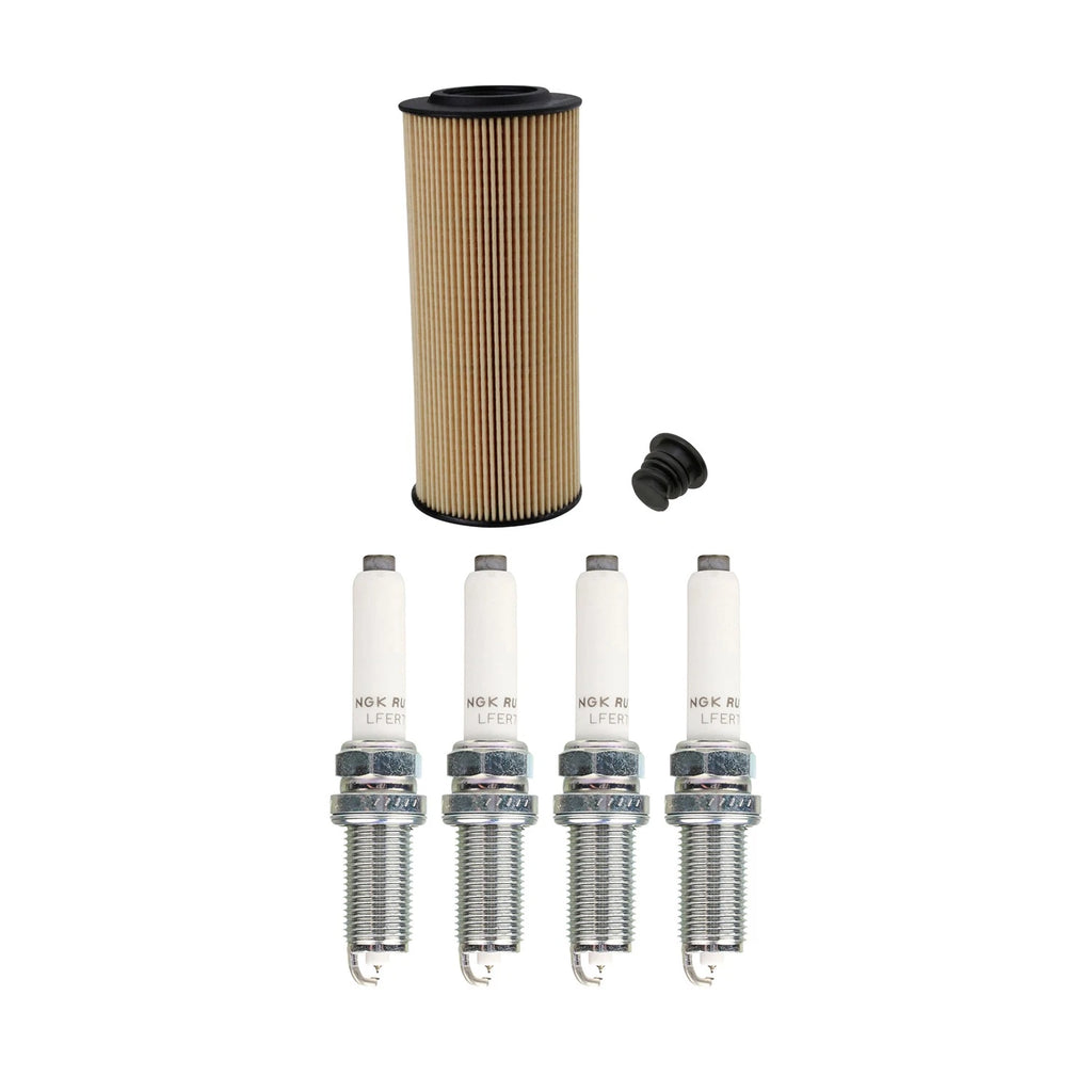 Wix Engine Oil Filter & NGK 4 Ruthenium HX Spark Plugs for Audi TTS Quattro (2015–2021)