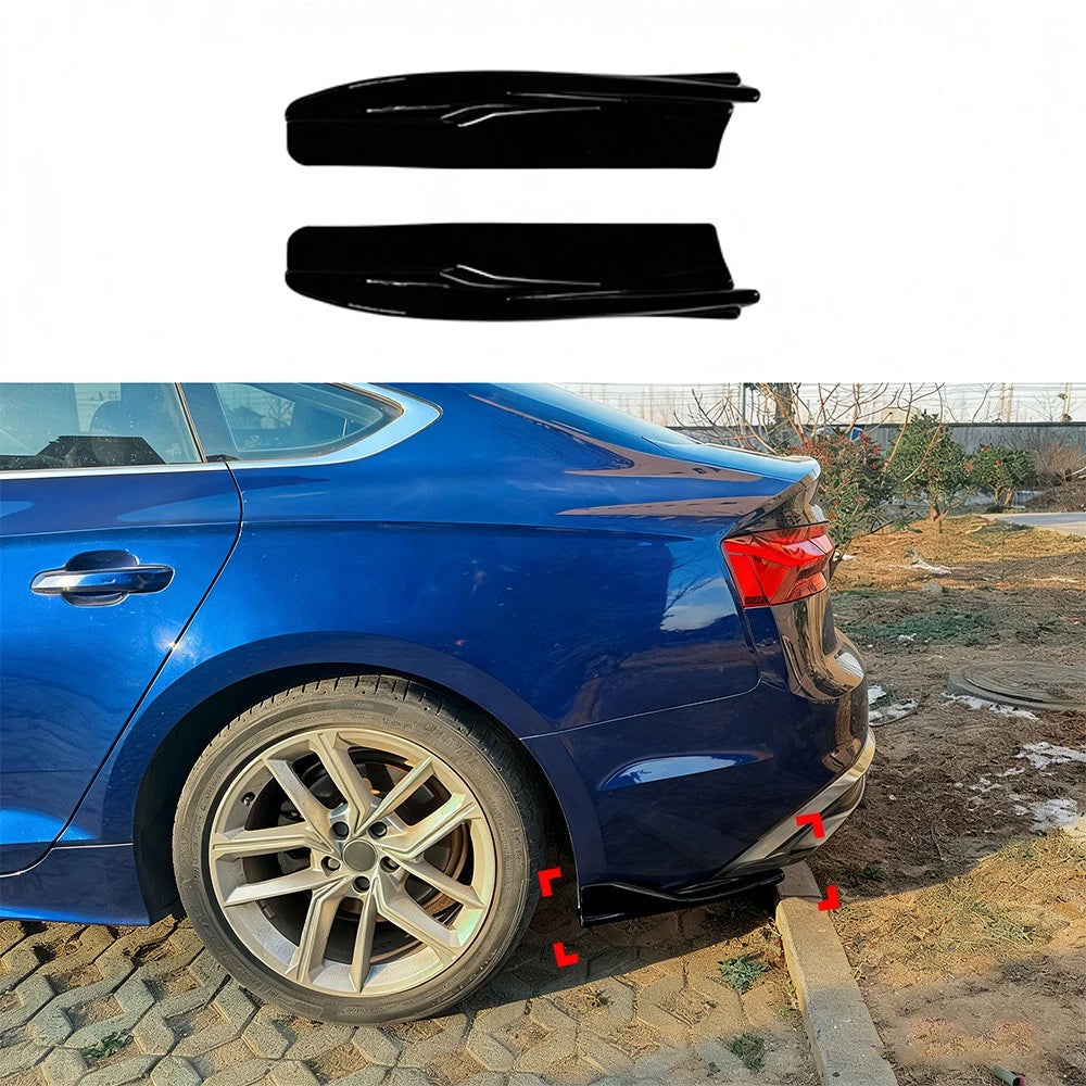 Side Corner Splitter Gloss Black for Audi A5 S-Line (2021–2024)