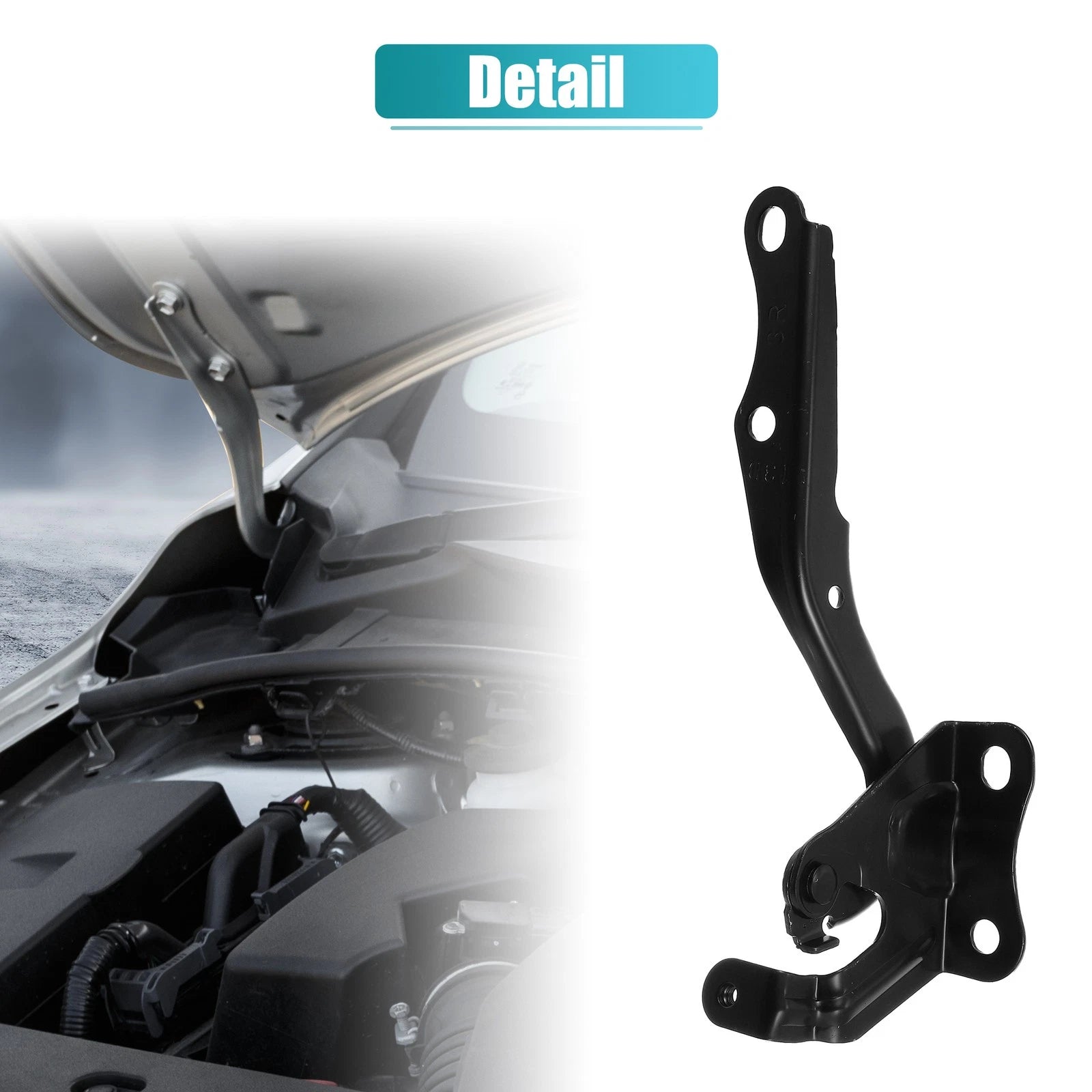 Hood Hinge Set of 2 for Toyota (5341012550, 5341002170)