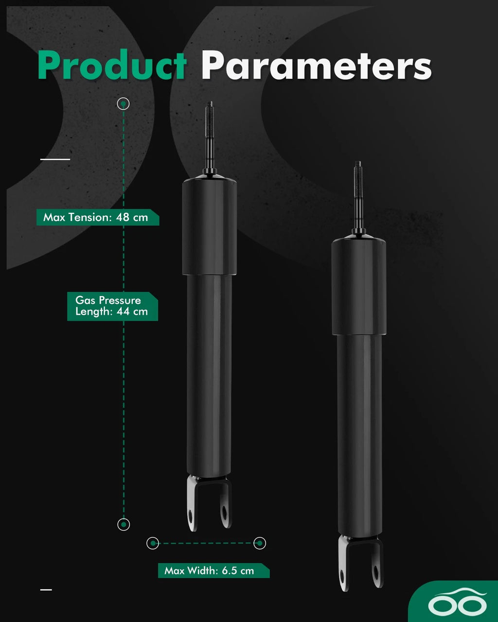 Front Pair Shocks Struts for Hummer H3 (2006–2010) 3.5L 3.7L 5.3L