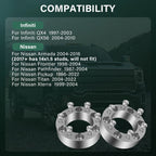 4X 6x5.5 Wheel Spacers 2" for Nissan Pickup Titan (1986–2022)