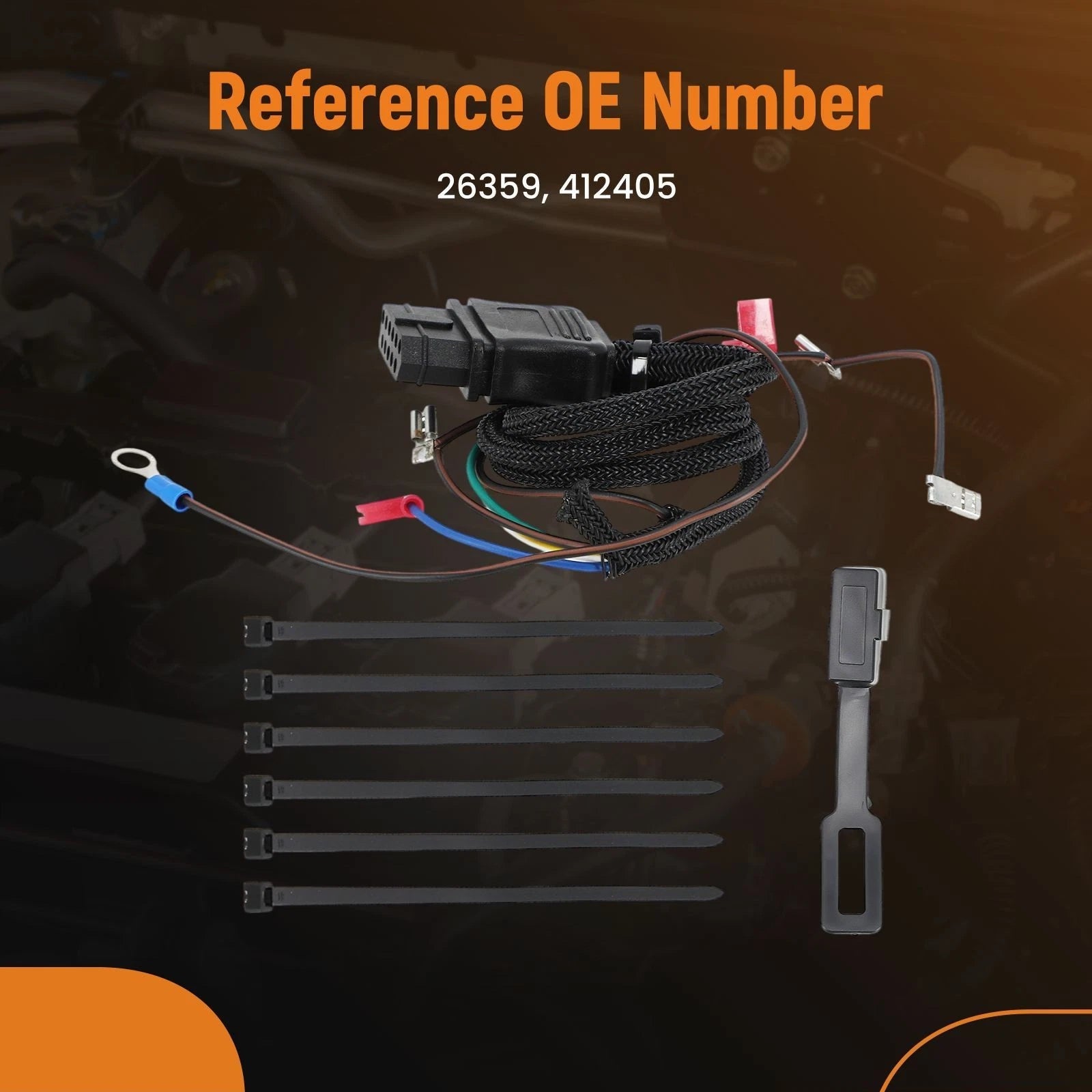 Side Control Wiring Harness for Western Fisher Snow Plow (3-Plug, 26359, 412405)
