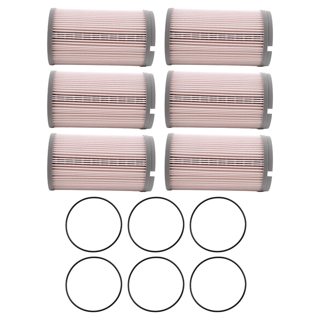 6Pack Fuel Filter Set for Peterbilt 320 365 367 Kenworth T880 (2010–2023) K37-1029 600500