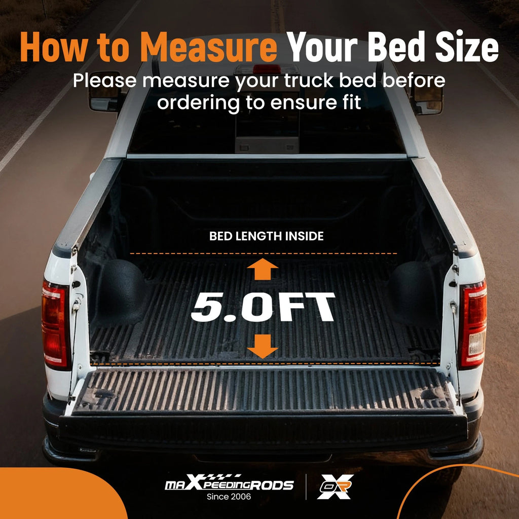 5FT Soft Vinyl Roll Up Tonneau Cover for Toyota Tacoma (2005–2015)