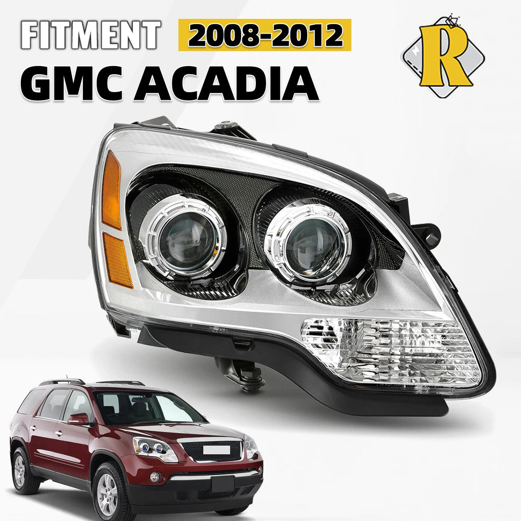 Halogen Headlight Projector Right Side for GMC Acadia (2007–2012)