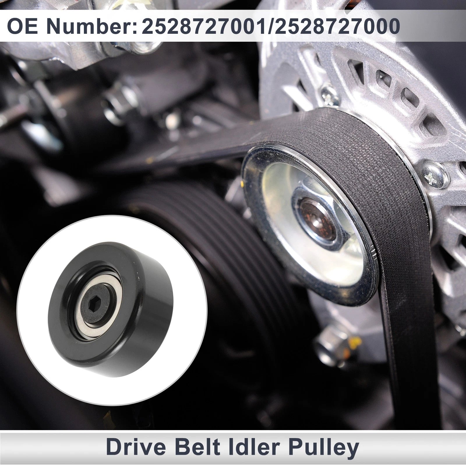 Drive Belt Idler Pulley for Hyundai Sonata (2006–2010) No. 2528727001