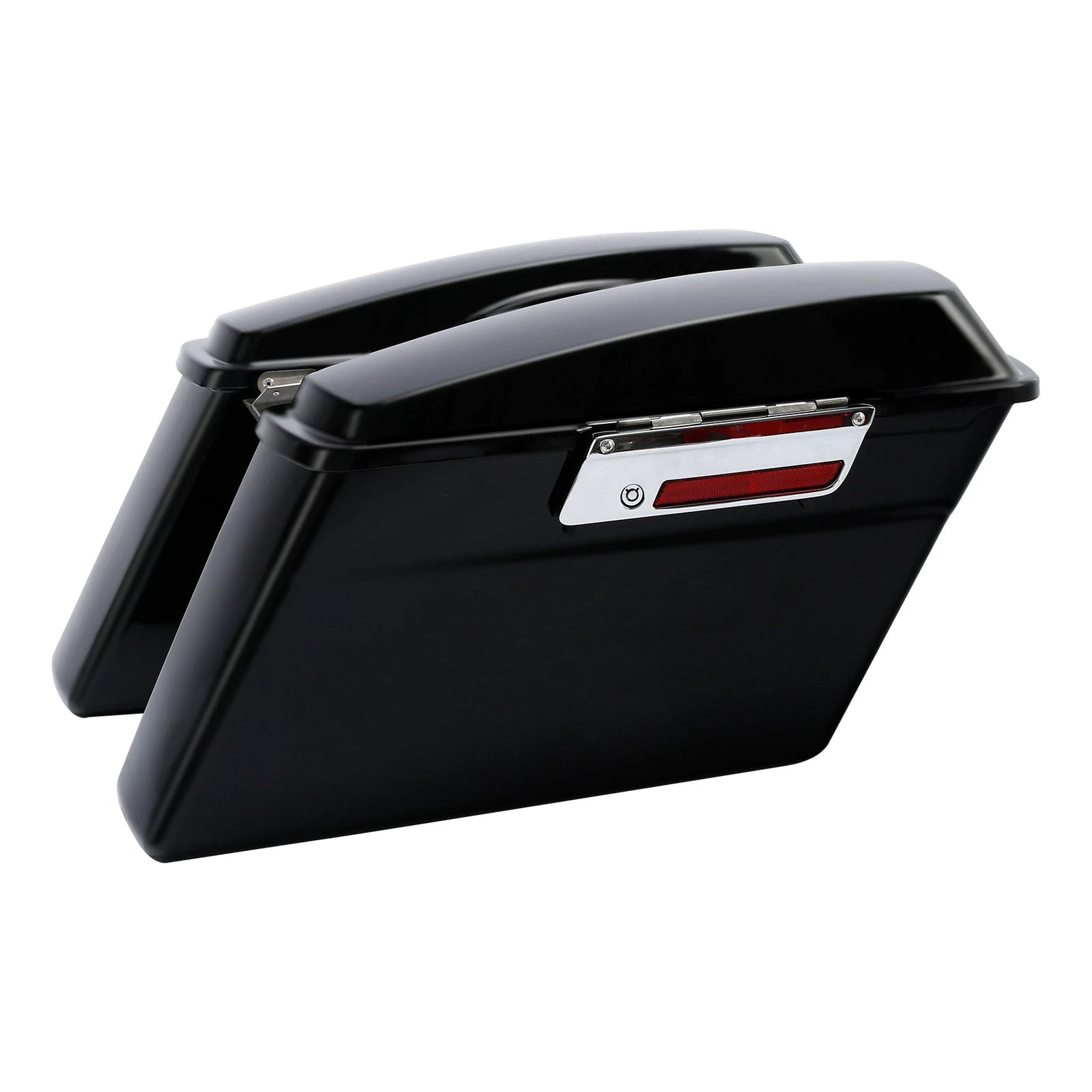 Matte Black Hard Saddle Bags Trunk w/Lid & Latch for Harley Touring (1994–2013)