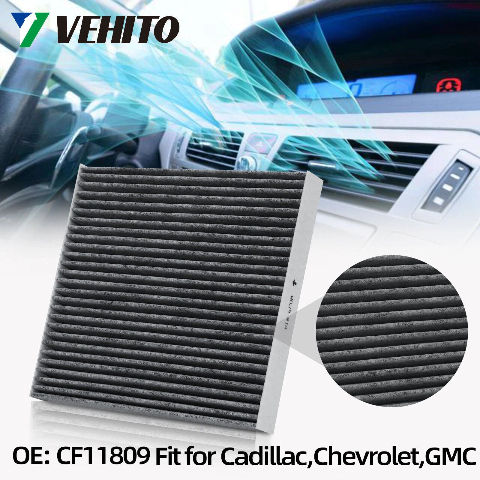 Cabin Air Filter for GMC Sierra 1500 (2014–2018) / Sierra 2500 (2015–2019)
