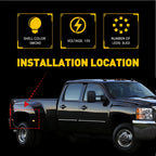 Smoke LED Dually Bed Fender Side Marker Light for Ford F350 F450