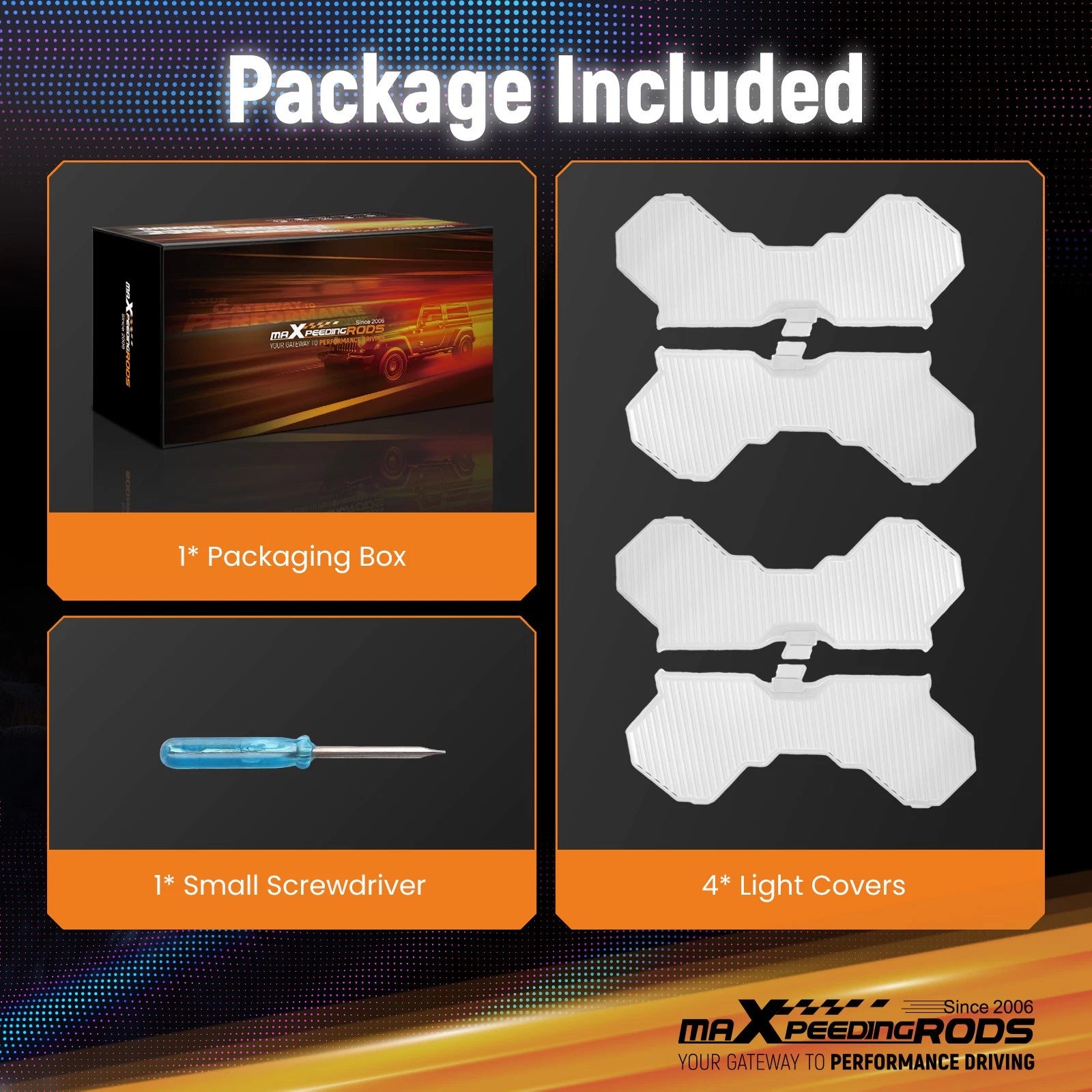 Transparent PC Light Cover for maXpeedingrods 7" Square LED Lights