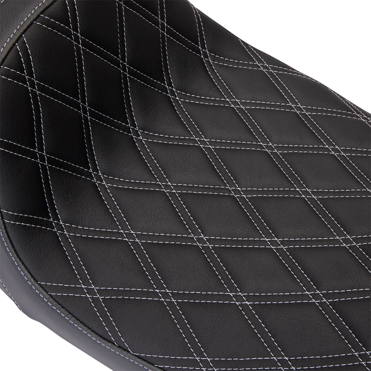 Predator 1Up Seat for Drag Specialties (Vinyl, Double Diamond Silver Stitch)