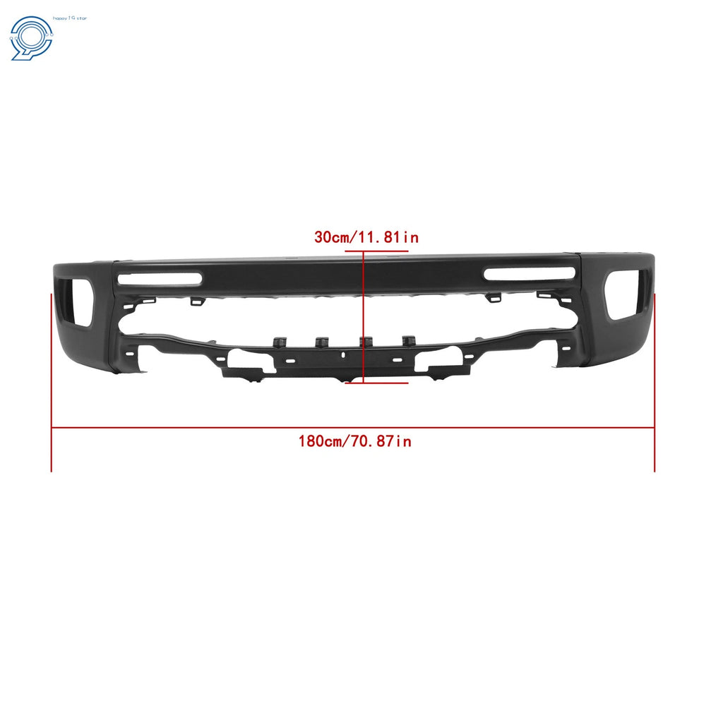 Front Bumper Face Bar for Ford Ranger (2019–2023) Steel, Black, No Sensor Hole