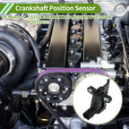 Crankshaft Position Sensor for Ford Focus (2003–2011) 1S7Z6C315AAA Black