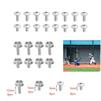 12PCS Helmet Screws for Football Baseball Softball - Stainless Steel 10mm 12mm