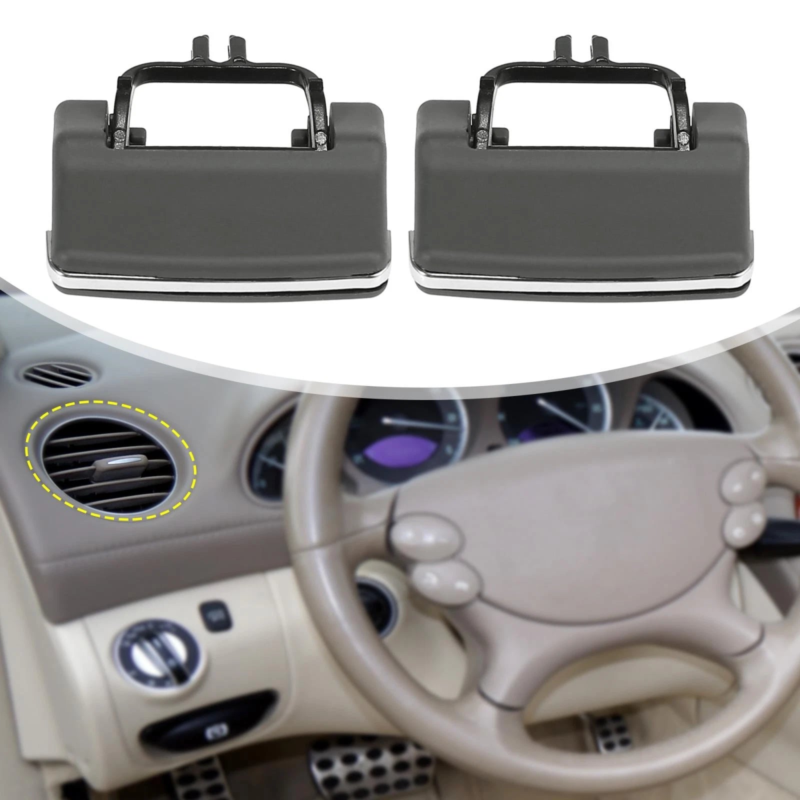 Set of 4 A/C Vent Outlet Tab Clips for Mercedes Benz GL450 ML350 ML550 (2007–2012)