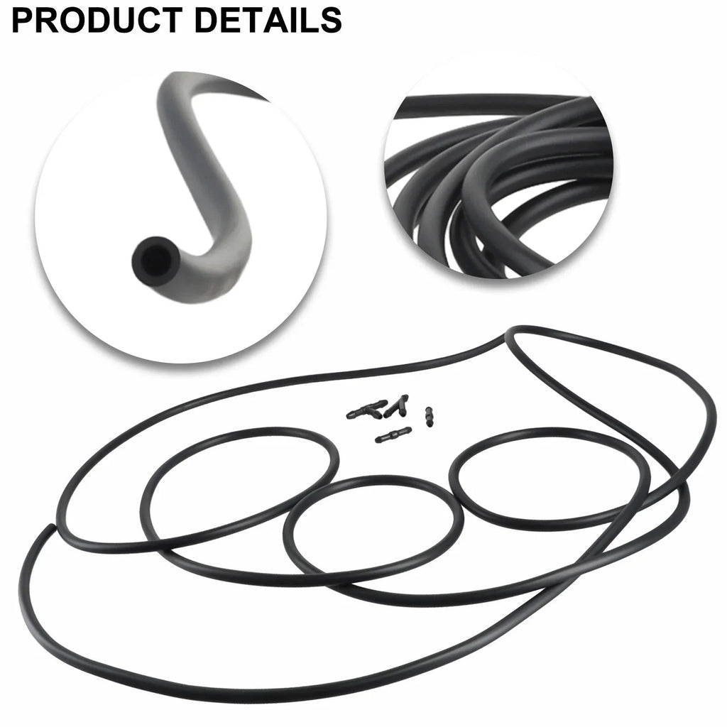 Hose Connector Splitter 300CM Black for Windshield Washer Wiper Tube