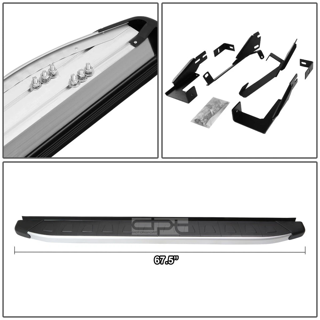 Set of 2 Side Step Bars for Hyundai Tucson (2010–2015) 5.75" Metallic/Black