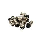 Set of 5 Male Female Panel Wire Connectors 16mm GX164