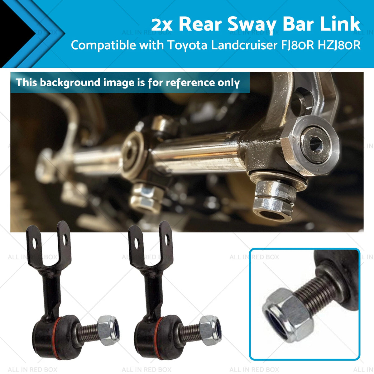 2X Rear Sway Bar Link for Toyota Landcruiser FJ80R HZJ80R (1992–2019)