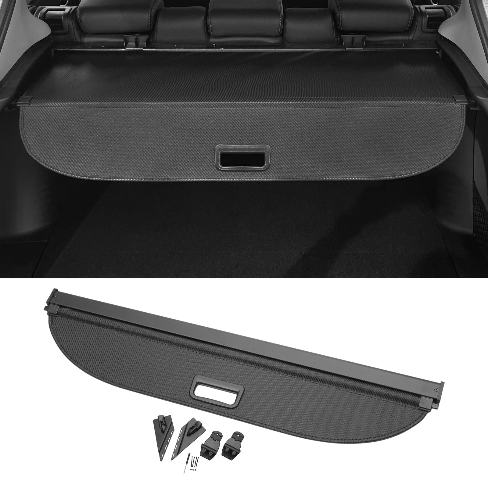 Retractable Cargo Cover for Chevrolet Trax (2014–2021) Black Carbon Fiber
