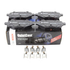 Set of 4 Bosch Rear Ceramic Brake Pads for Ford Edge Explorer Flex Lincoln MKS MKT MKX (2007–2020)