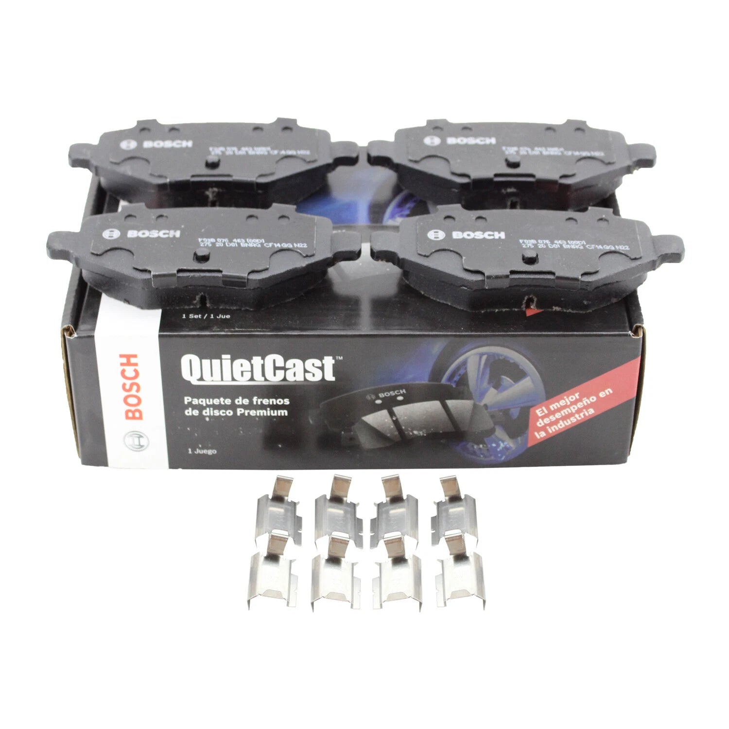 Set of 4 Bosch Rear Ceramic Brake Pads for Ford Edge Explorer Flex Lincoln MKS MKT MKX (2007–2020)