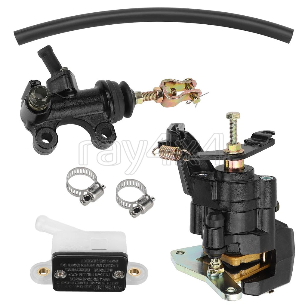 Rear Brake Master Cylinder Assy & Caliper w/Pads for Honda ATC200X (1983–1985)