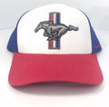 Ford Mustang Hat Cap Red White Blue Tri Bar Pony Emblem for 2005–2014