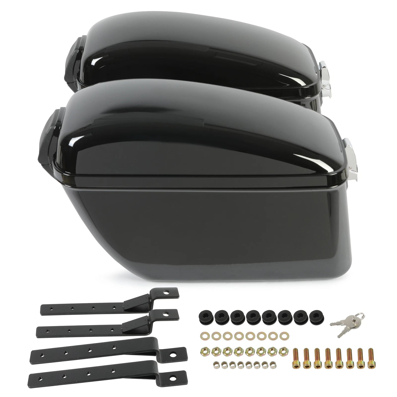 Saddle Bags for Harley Sportster Softail Honda (Large)