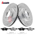 Front Drilled Rotors & Ceramic Pads Kit for Town & Country Caravan (2001–2007)