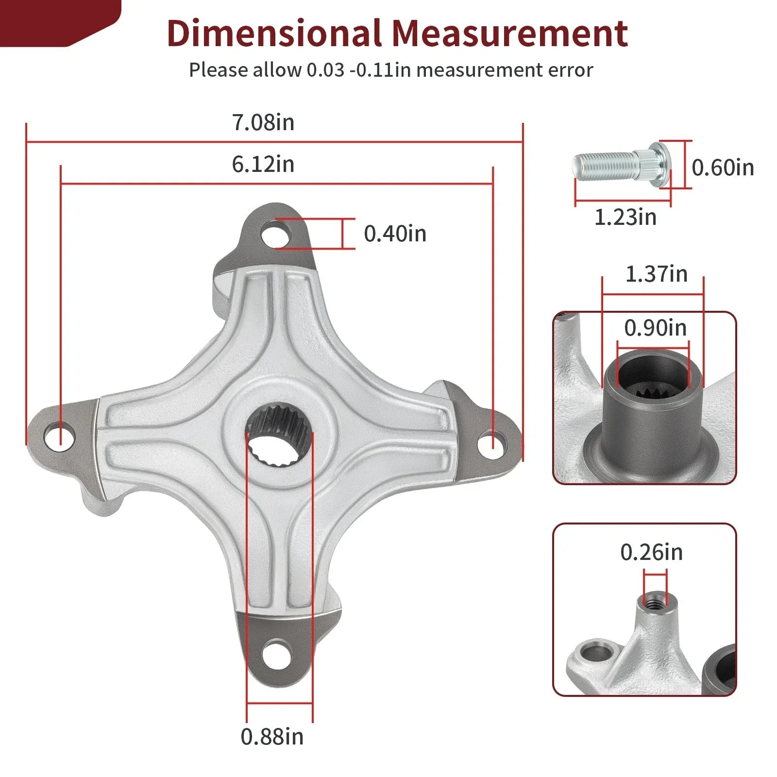 2 x Rear Wheel Hubs for Polaris Hawkeye 300 Sportsman 300