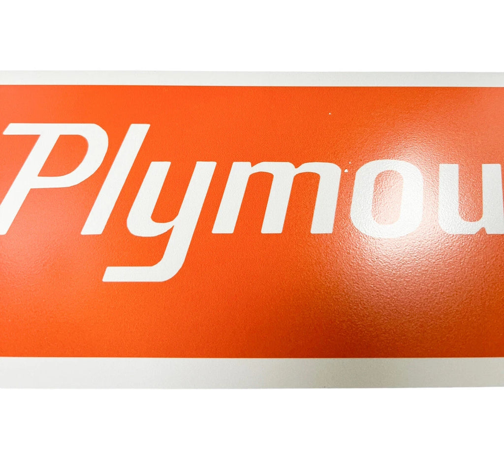 Vintage Style Metal Sign for Plymouth Automobiles Orange (1949–1970)