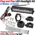 LED Headlight Light Bar Kit 5 Modes for Kawasaki KLX110 KLX140 (2008–2022)