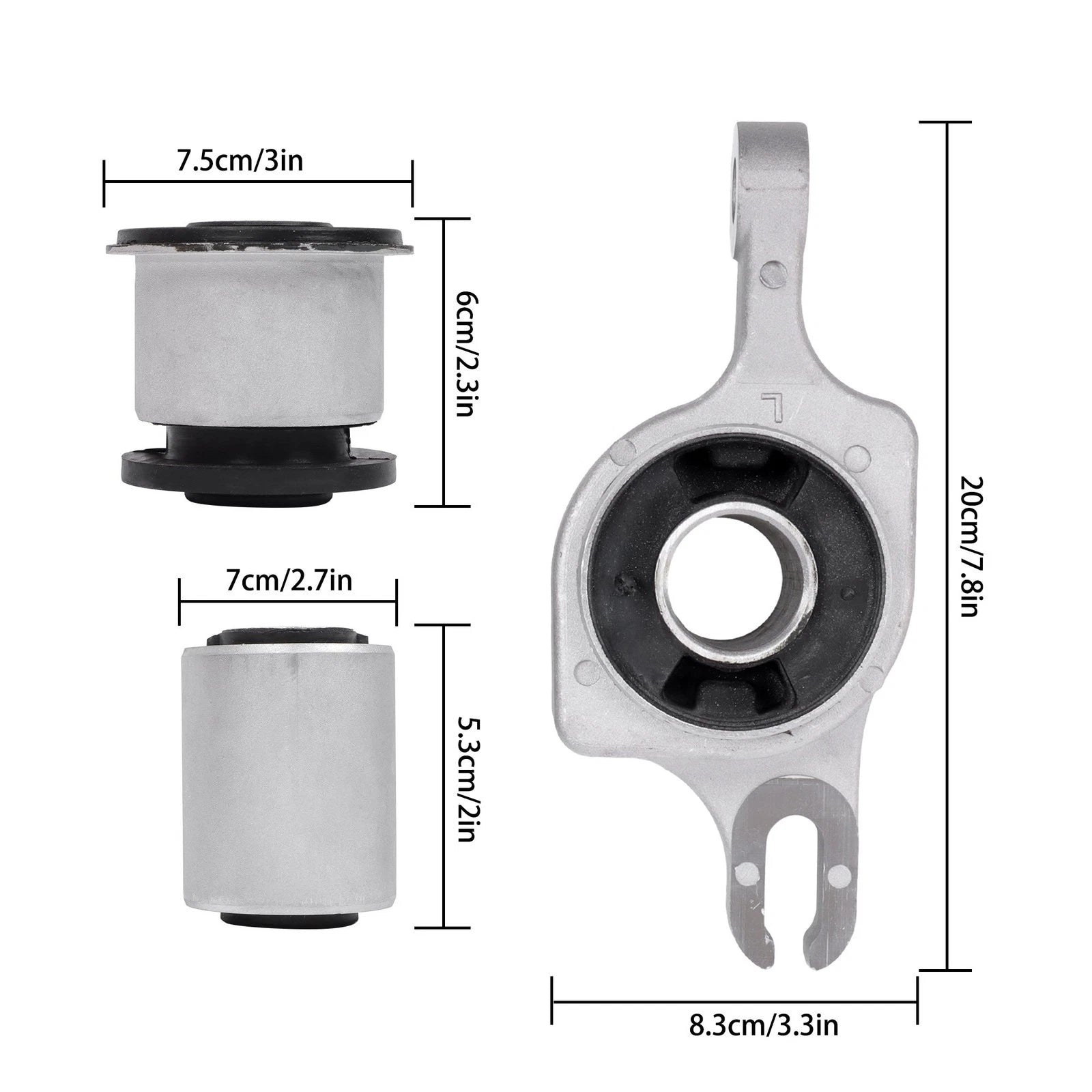 Set of 6 Front Lower Control Arm Bushings for Mercedes Benz GL320 ML320 (2007–2009)