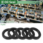 Set of 5 Oil Seal TG4 Lip Seal Ring NBR Rubber 30x42x8mm