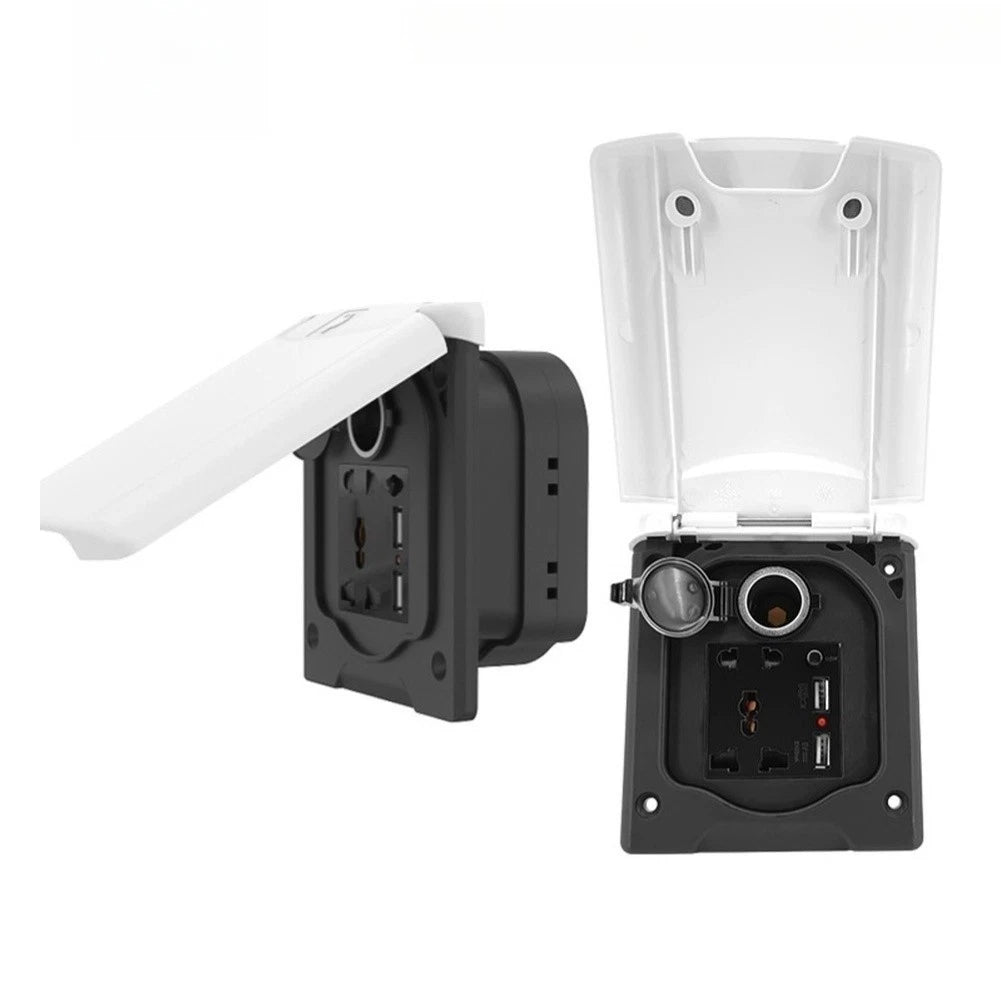 IP44 Rated Power Outlet Box for Trailers Campers Boats