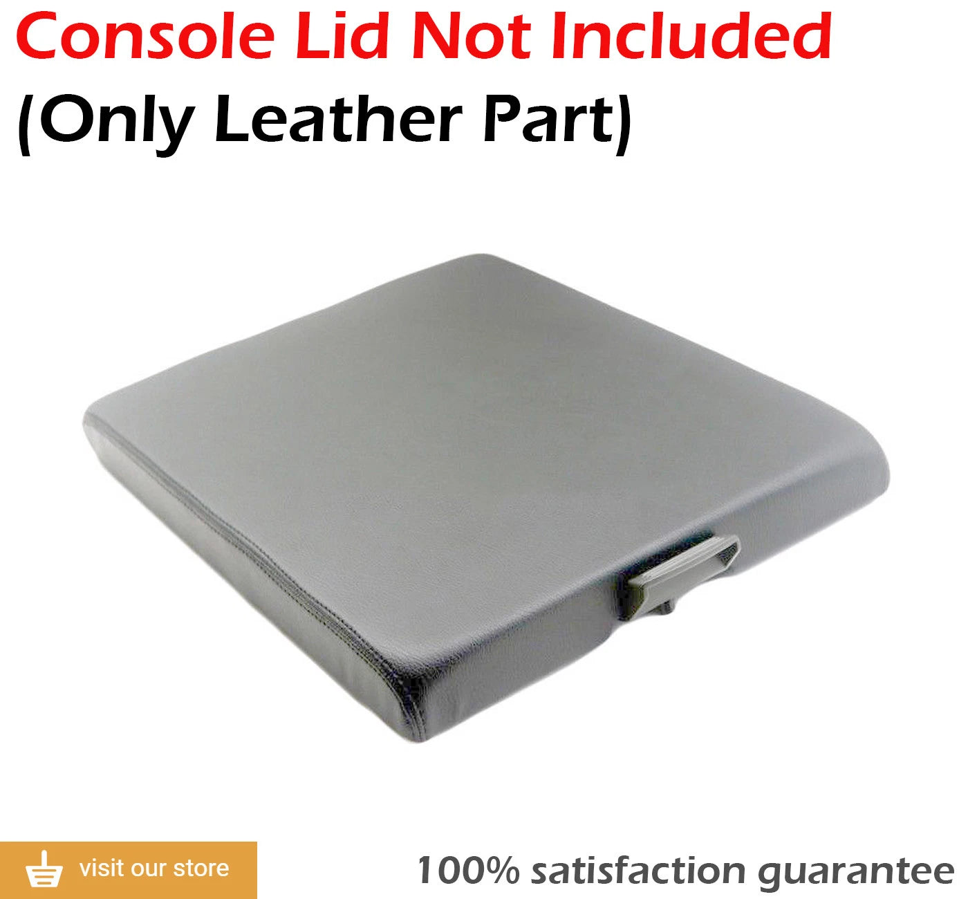 Leather Synthetic Console Armrest Cover for Nissan Titan (2004–2014) Gray
