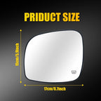 Driver Side Mirror Glass with Backing Plate for Dodge Grand Caravan (2008–2019)